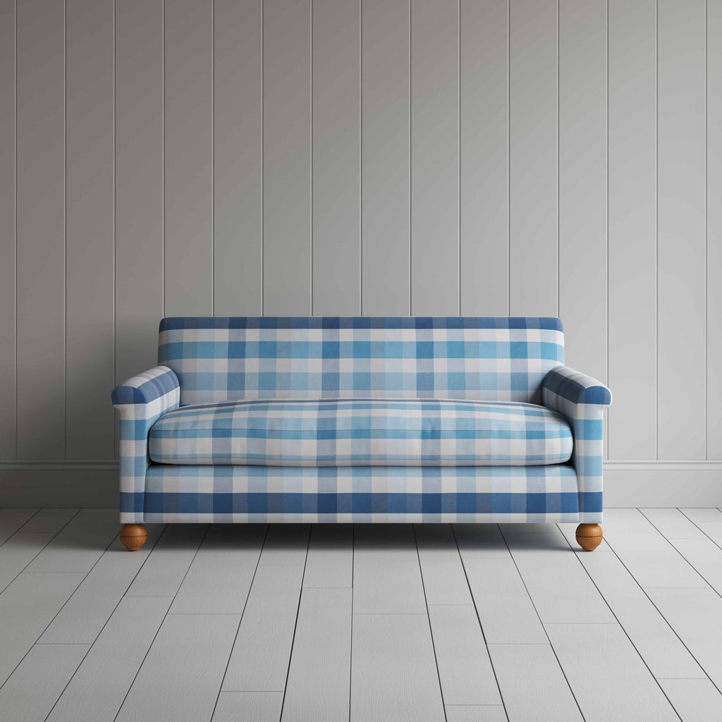  Idler 3 Seater Sofa in Checkmate Cotton, Blue 