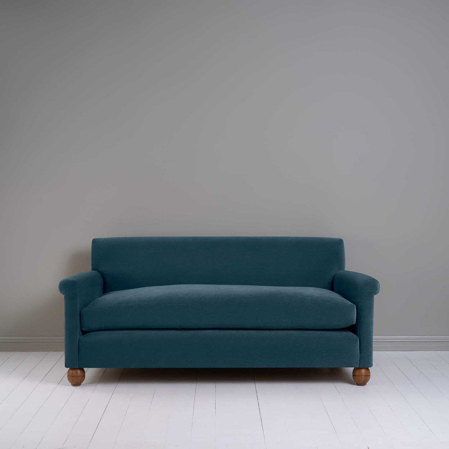 Idler 3 Seater Sofa in Intelligent Velvet Aegean - Nicola Harding