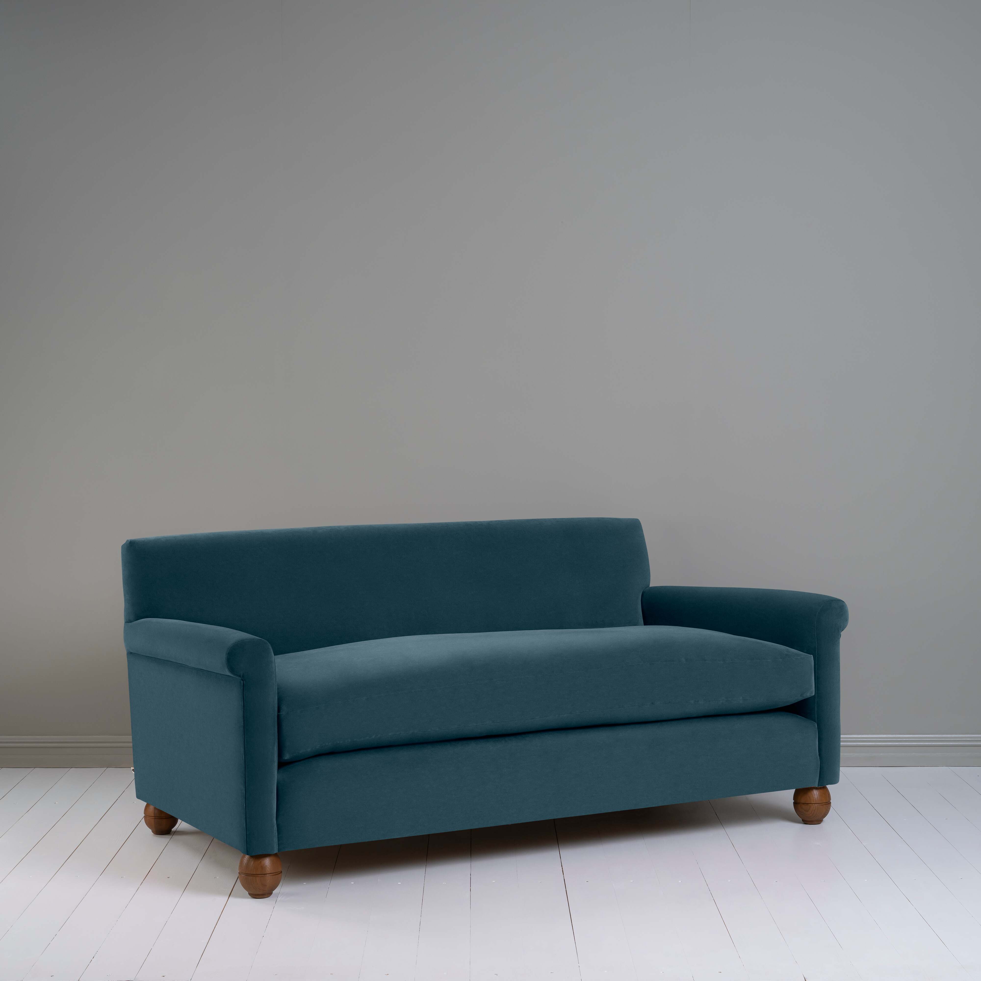  Idler 3 Seater Sofa in Intelligent Velvet Aegean - Nicola Harding 