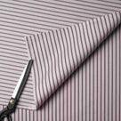  Idler 3 Seater Sofa in Intelligent Velvet Damson Frame and Ticking Cotton Berry Seat - Nicola Harding 