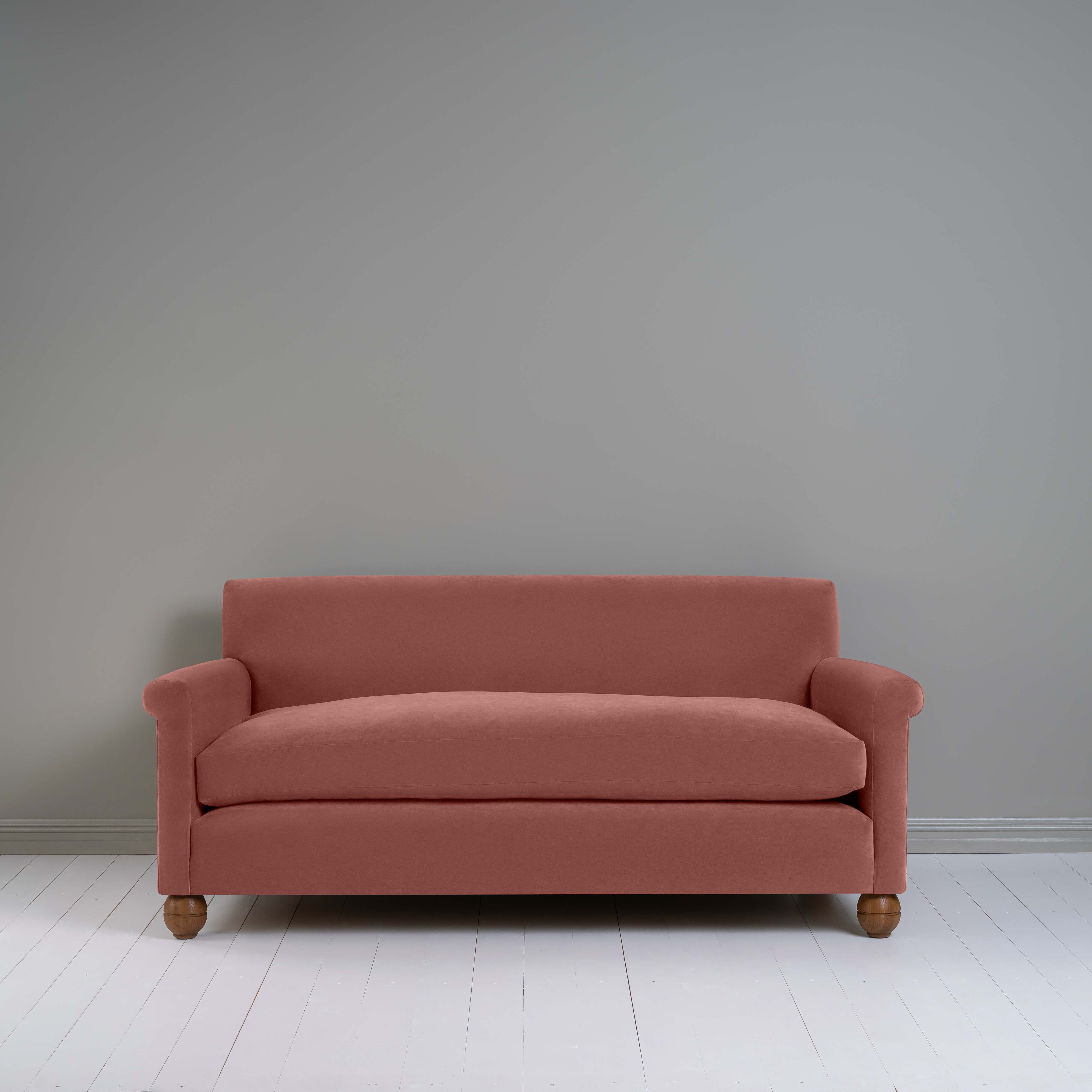  Idler 3 Seater Sofa in Intelligent Velvet Damson - Nicola Harding 