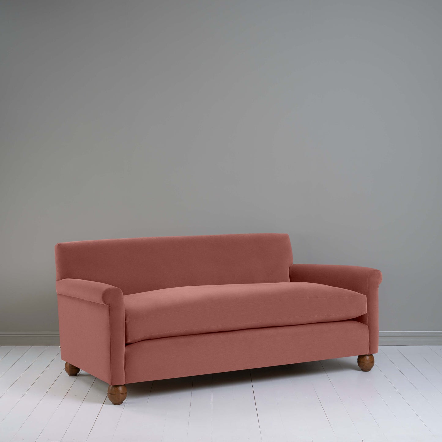 Idler 3 Seater Sofa in Intelligent Velvet Damson - Nicola Harding