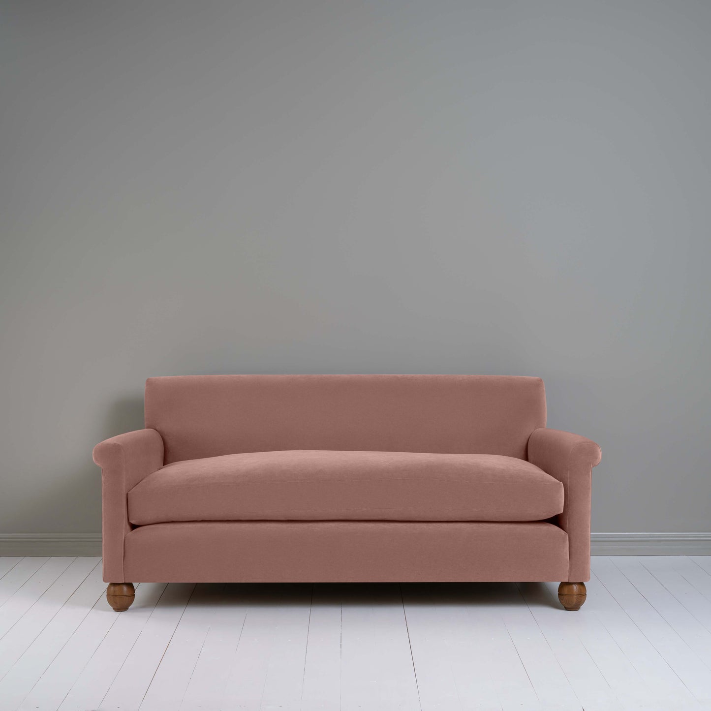 Idler 3 Seater Sofa in Intelligent Velvet Dusky Pink