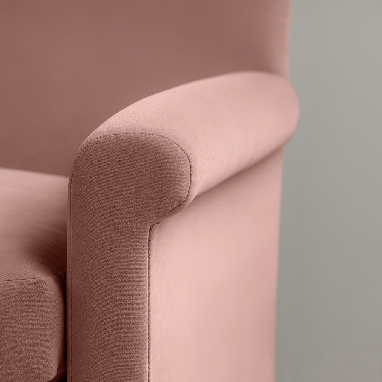  Idler 3 Seater Sofa in Intelligent Velvet Dusky Pink - Nicola Harding 