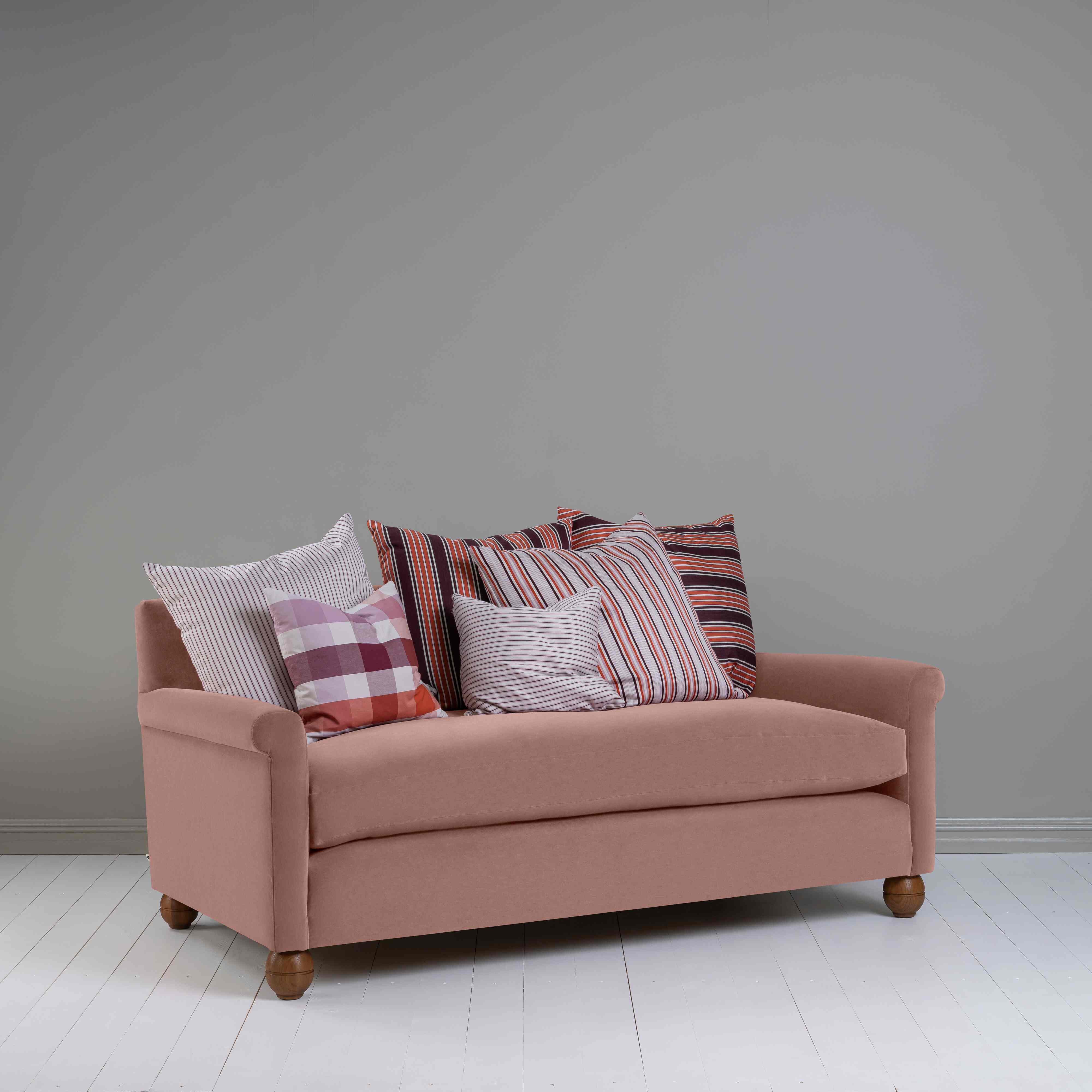  Idler 3 Seater Sofa in Intelligent Velvet Dusky Pink - Nicola Harding 