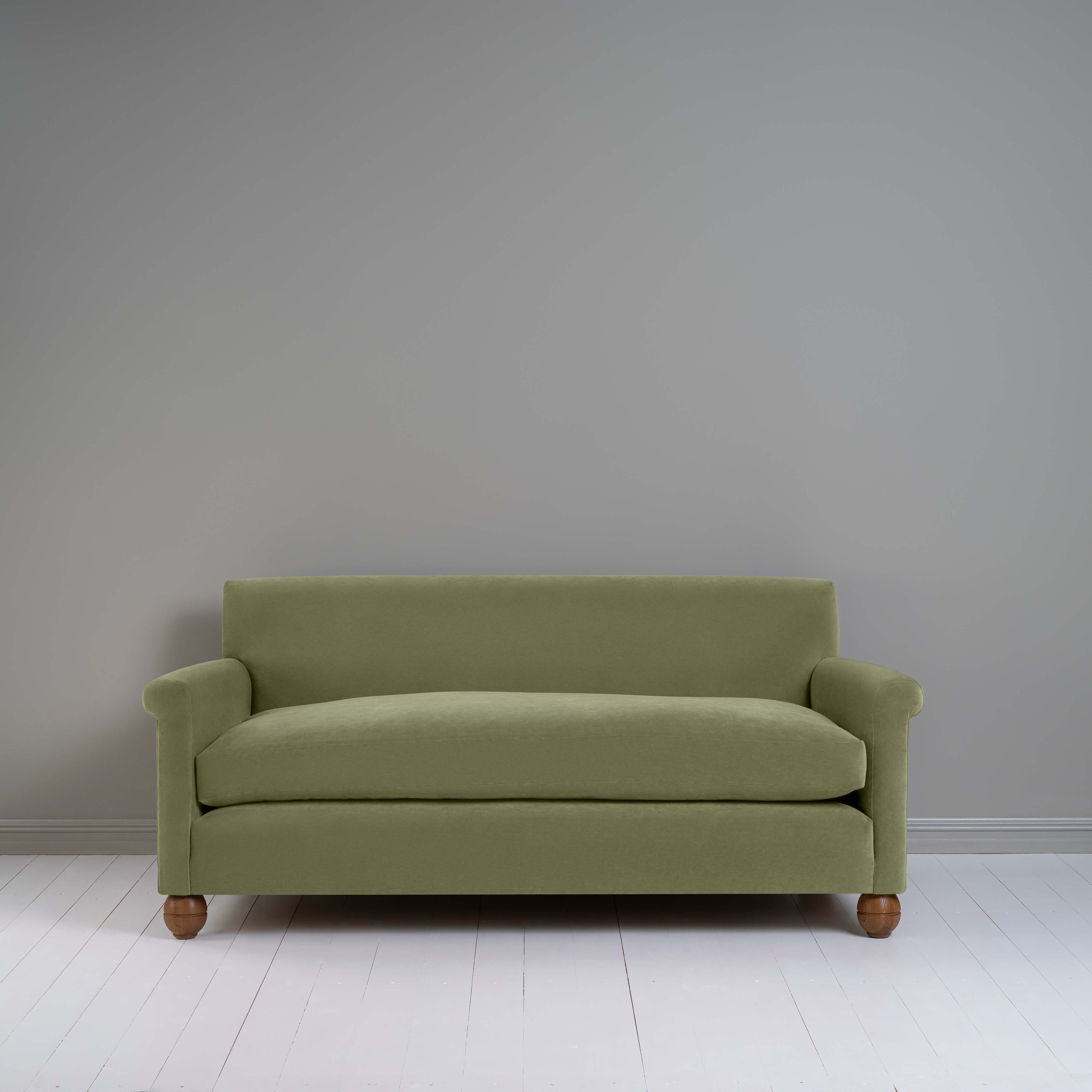  Idler 3 Seater Sofa in Intelligent Velvet Green Tea - Nicola Harding 