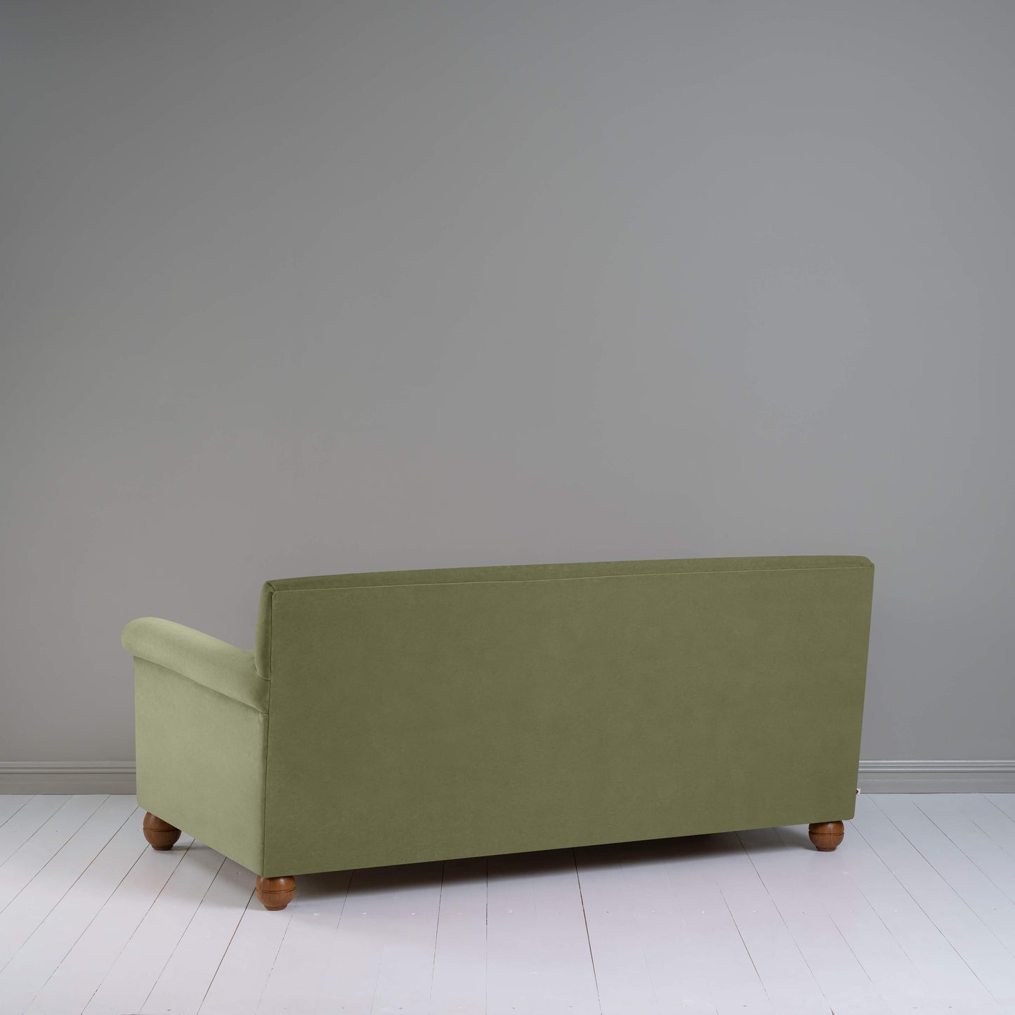 Idler 3 Seater Sofa in Intelligent Velvet Green Tea - Nicola Harding