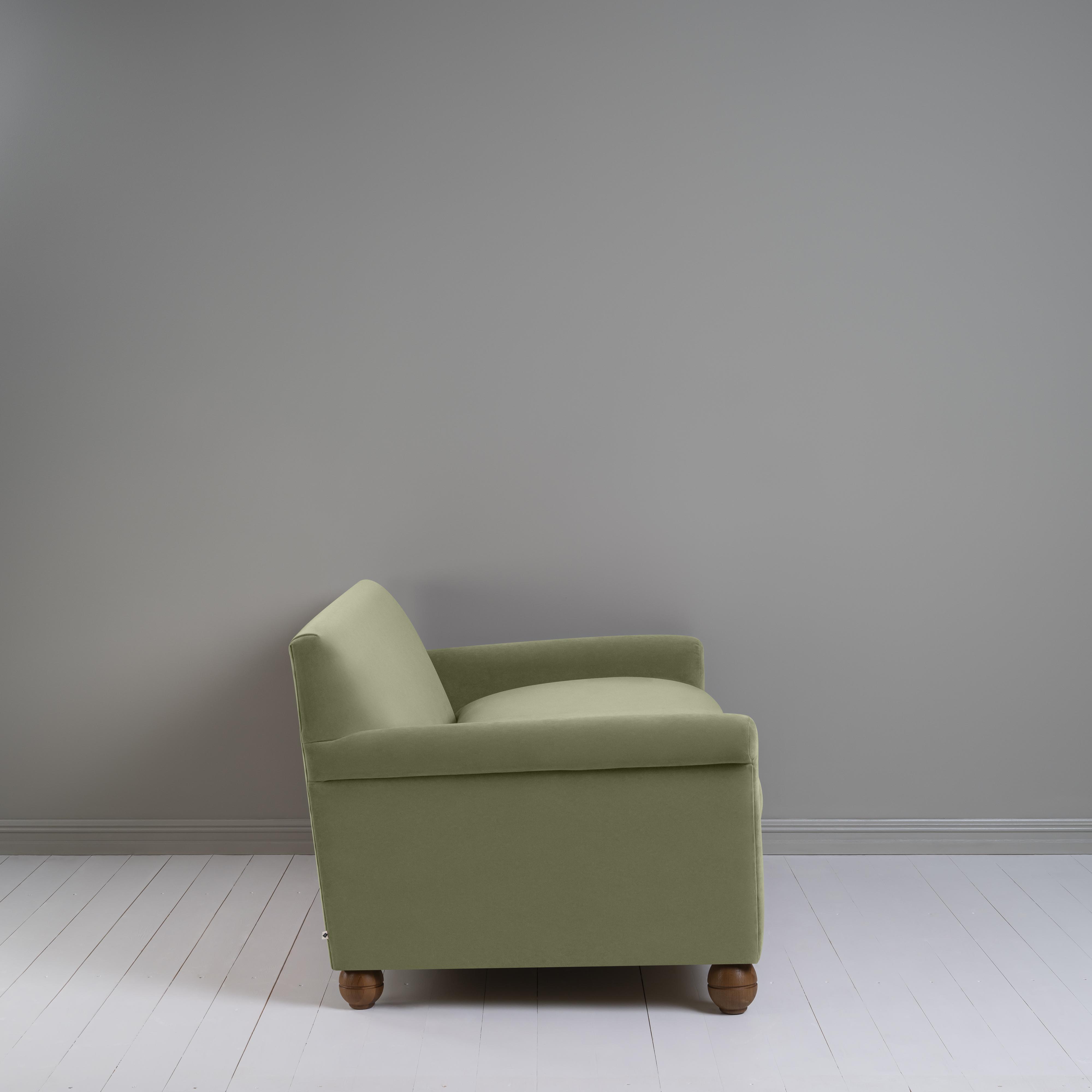  Idler 4 seater sofa in Intelligent Velvet Green Tea - Nicola Harding 