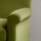  Arm Design Closeup of 3 Seater Sofa in Green(Lawn ) Velvet - NiX 