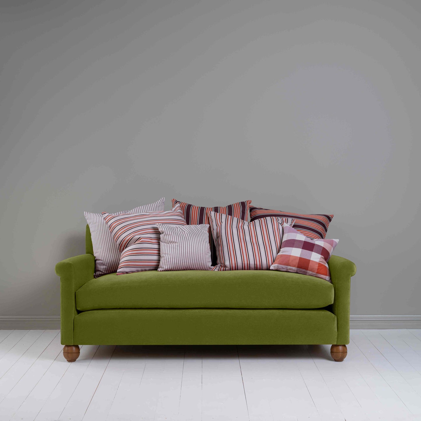 Idler 3 Seater Sofa in Intelligent Velvet Lawn - Nicola Harding