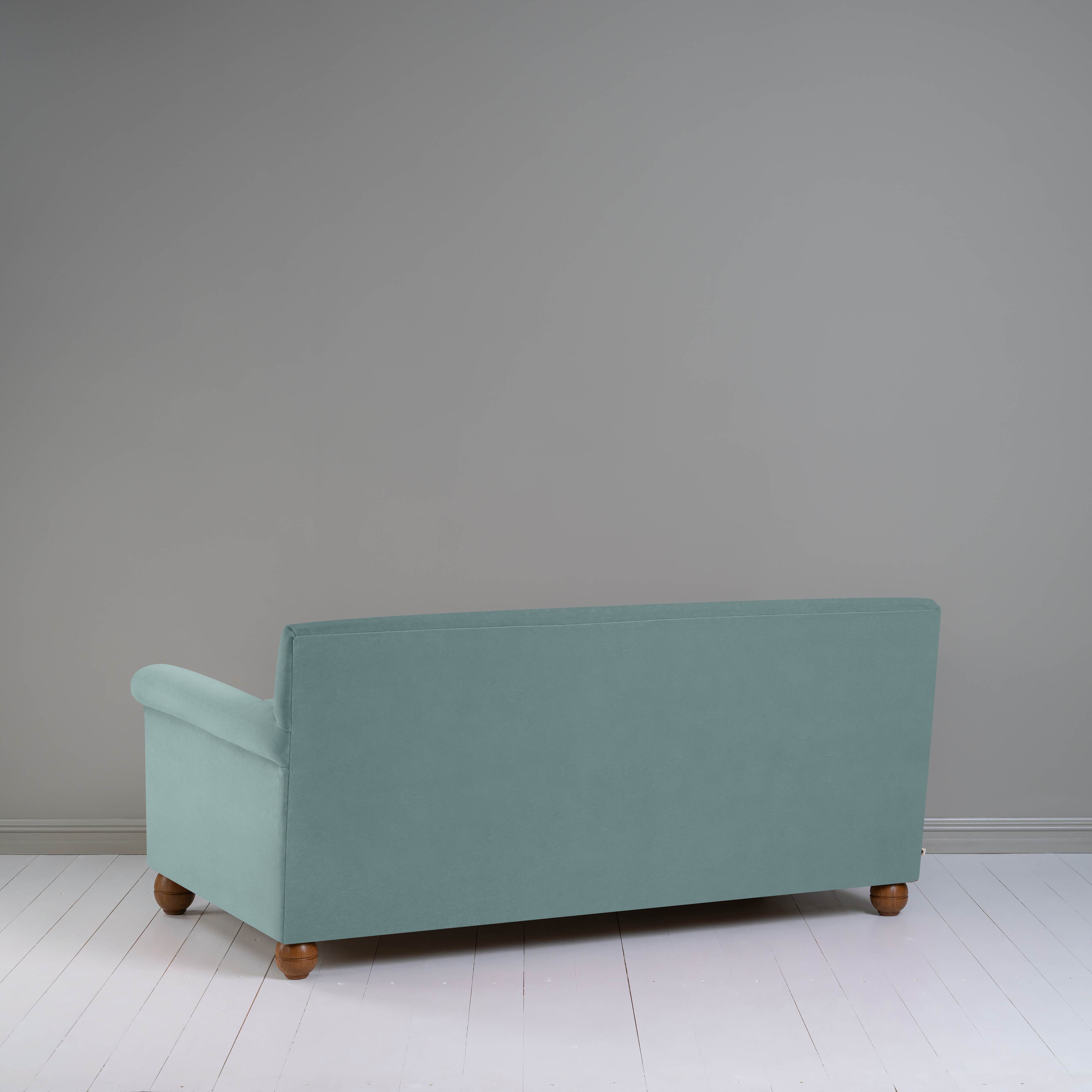  Back View o f 3 Seater Sofa in Light Blue(Mineral) Velvet - NiX 