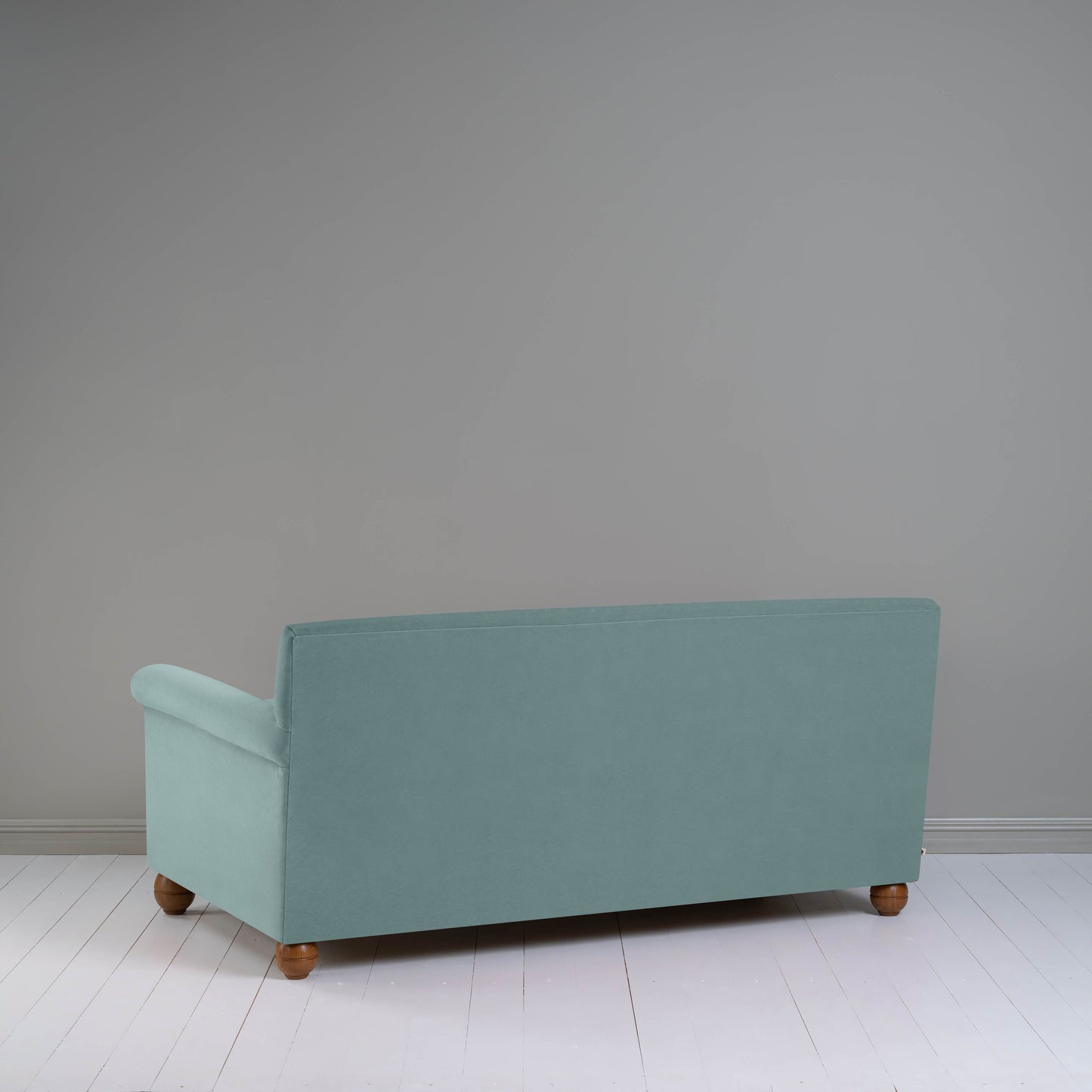Back View o f 3 Seater Sofa in Light Blue(Mineral) Velvet - NiX