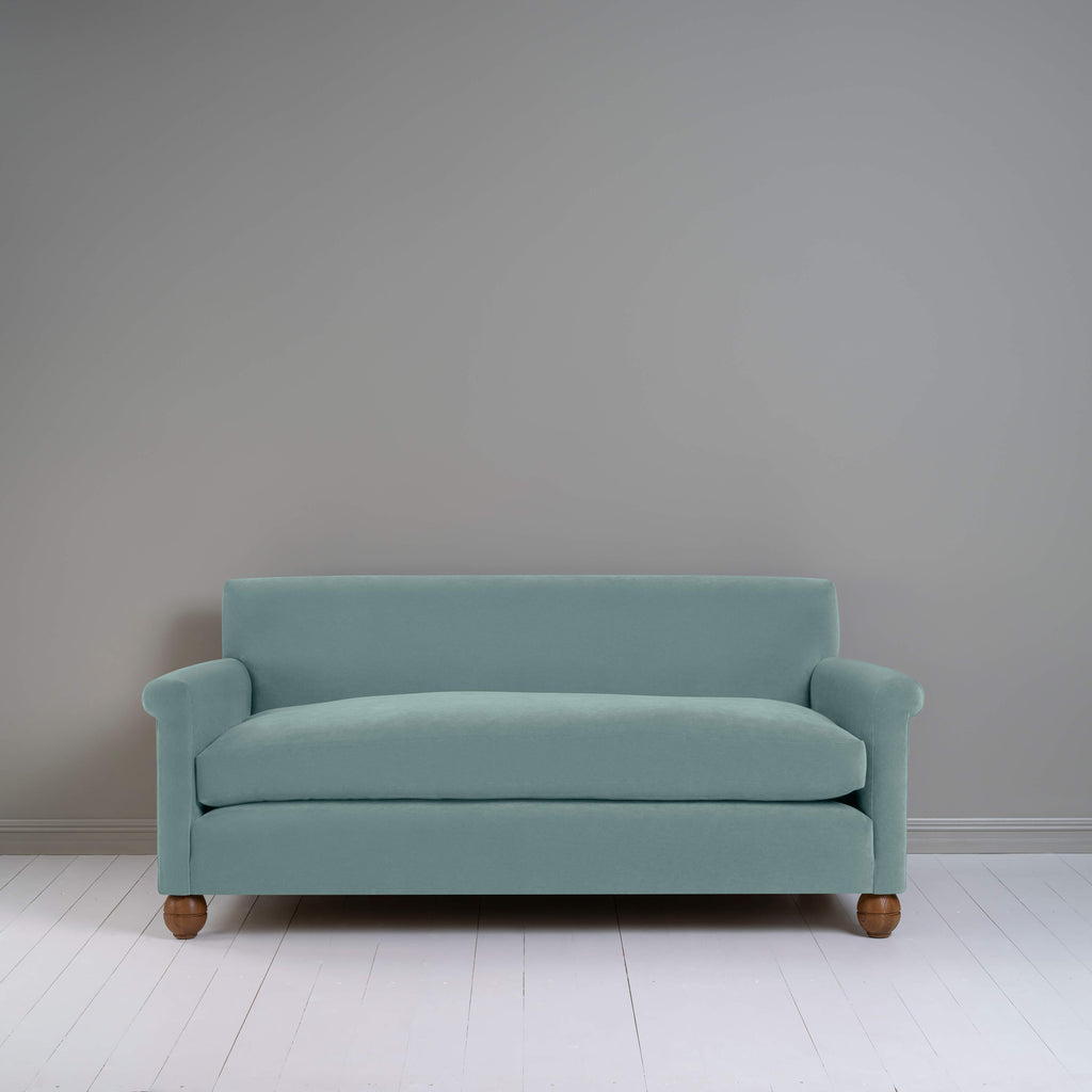  Front View of 3 Seater Sofa in Light Blue(Mineral) Velvet - Nicola Harding 7 Co. 