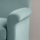  Arm Design Closeup of 3 Seater Sofa in Light Blue(Mineral) Velvet - By NiX 