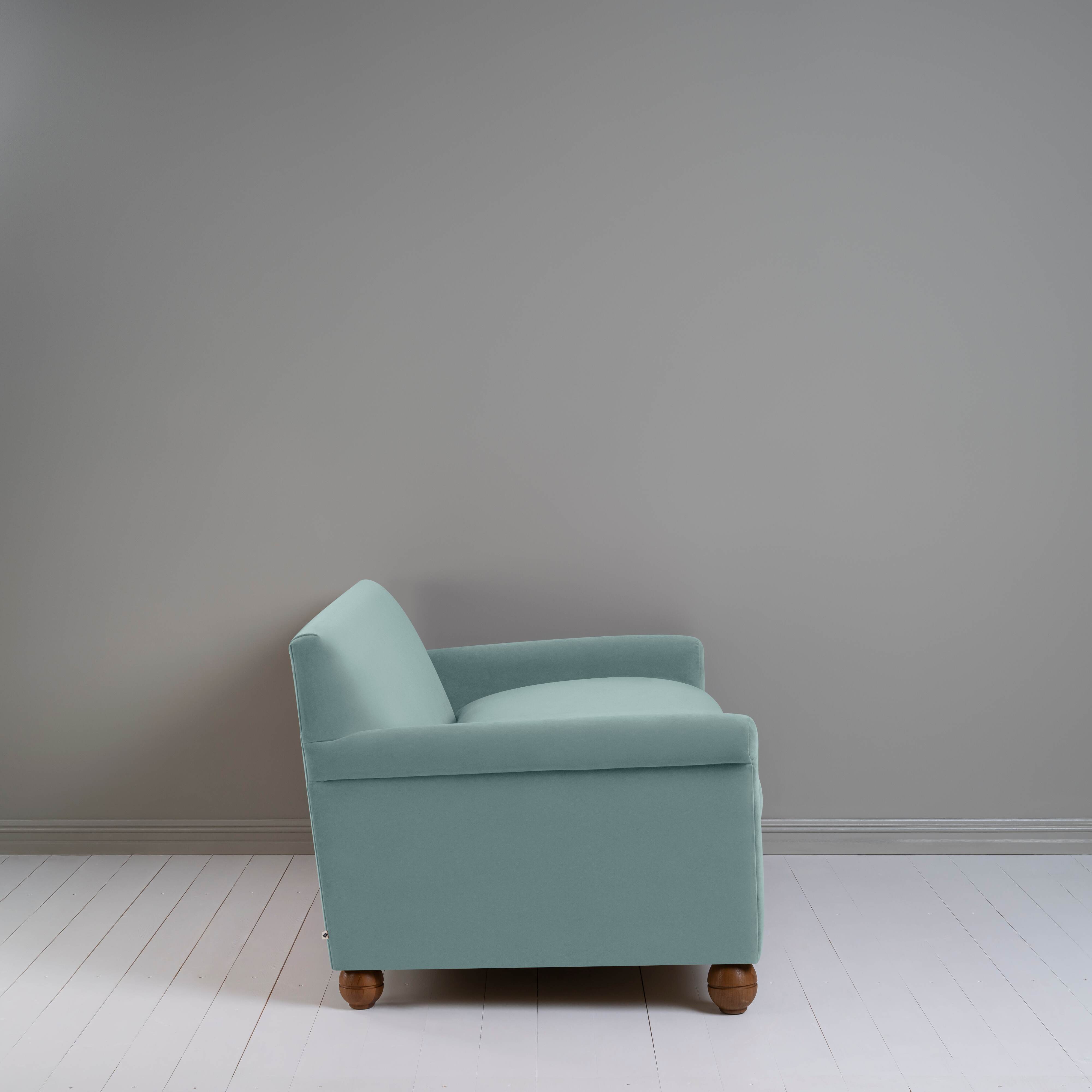  Side View of 3 Seater Sofa in Light Blue(Mineral) Velvet 