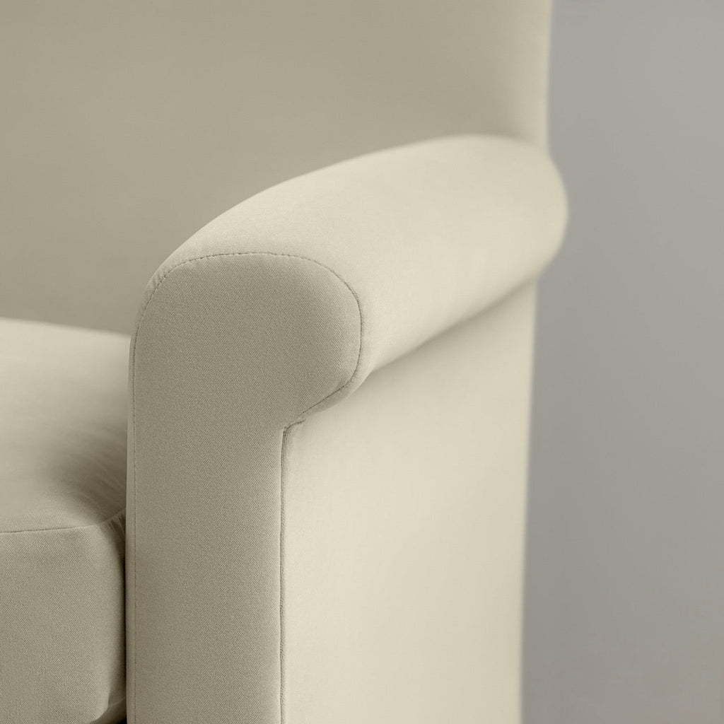  Arm Design Closeup of 3 Seater Sofa in Velvet Moonstone - NiX 