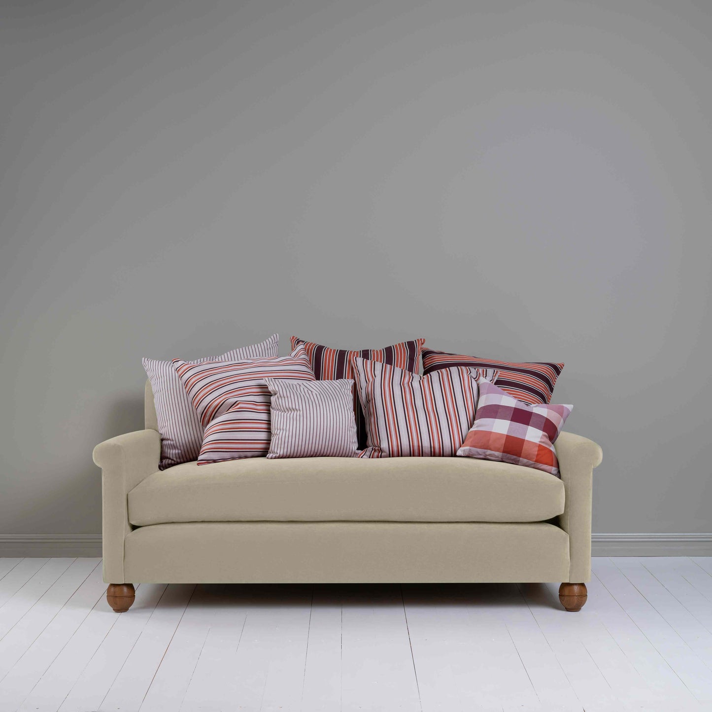 Idler 3 Seater Sofa in Intelligent Velvet Moonstone - Nicola Harding