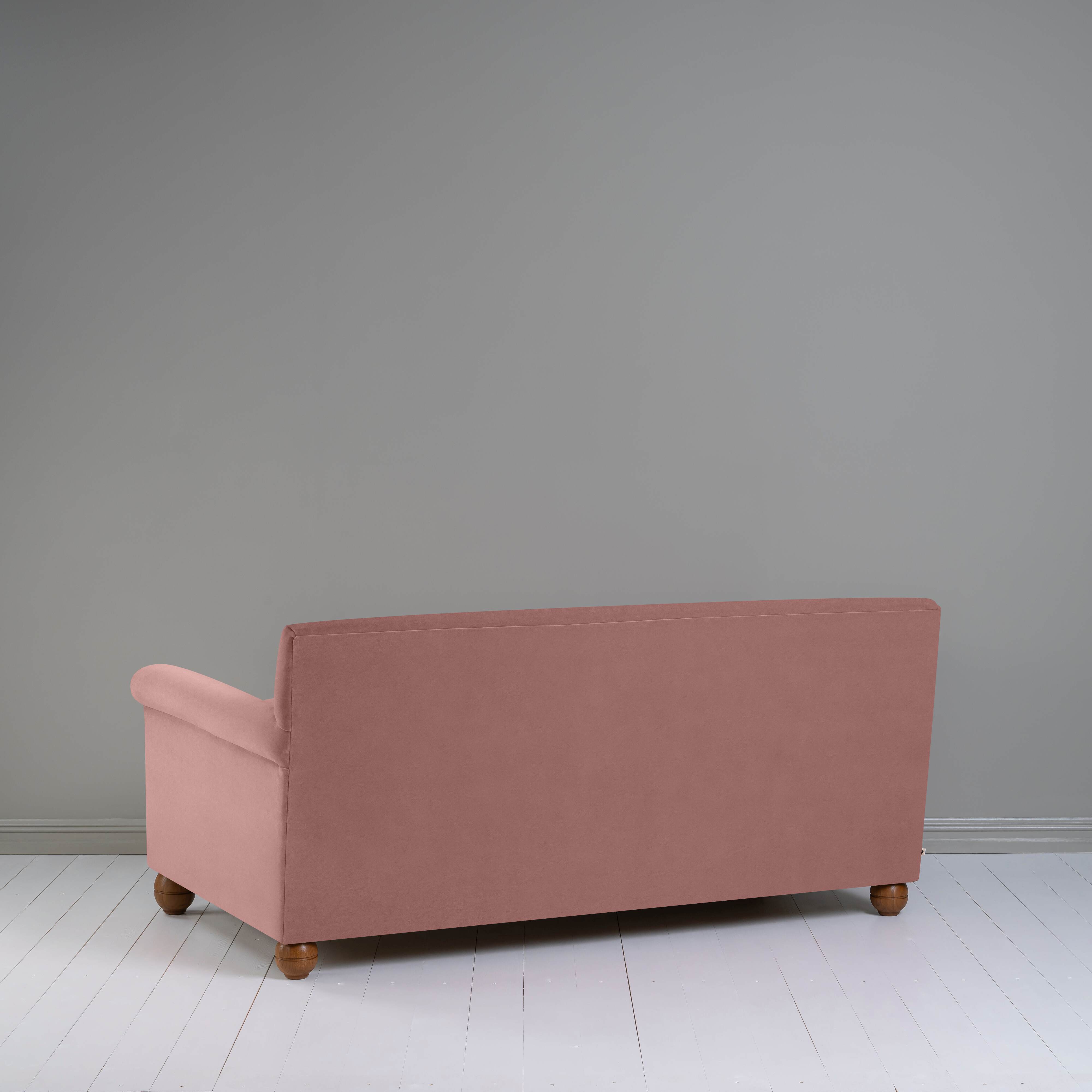  Back View of 3 Seater Sofa in Pink(Rose) Velvet 