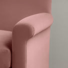  Arm Design Closeup of 3 Seater Sofa in Pink(Rose) Velvet 