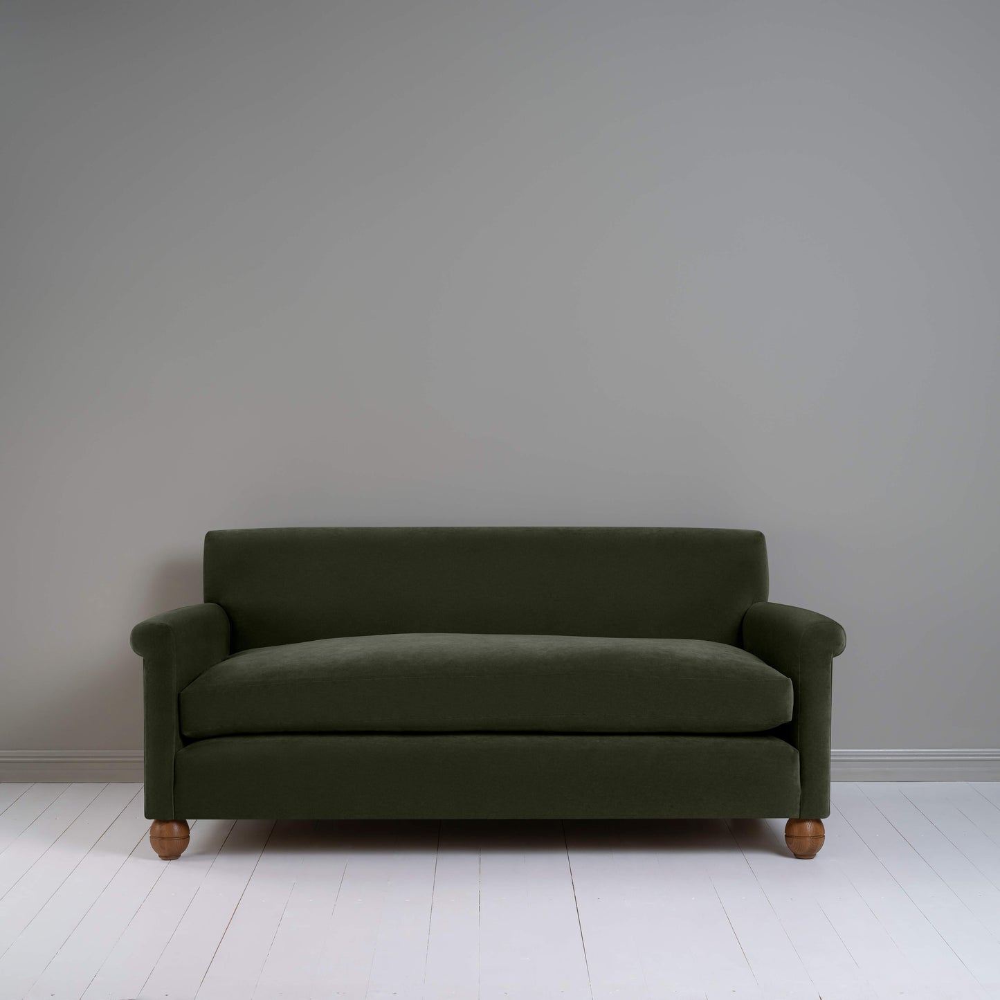 Idler 3 Seater Sofa in Intelligent Velvet Seaweed - Nicola Harding