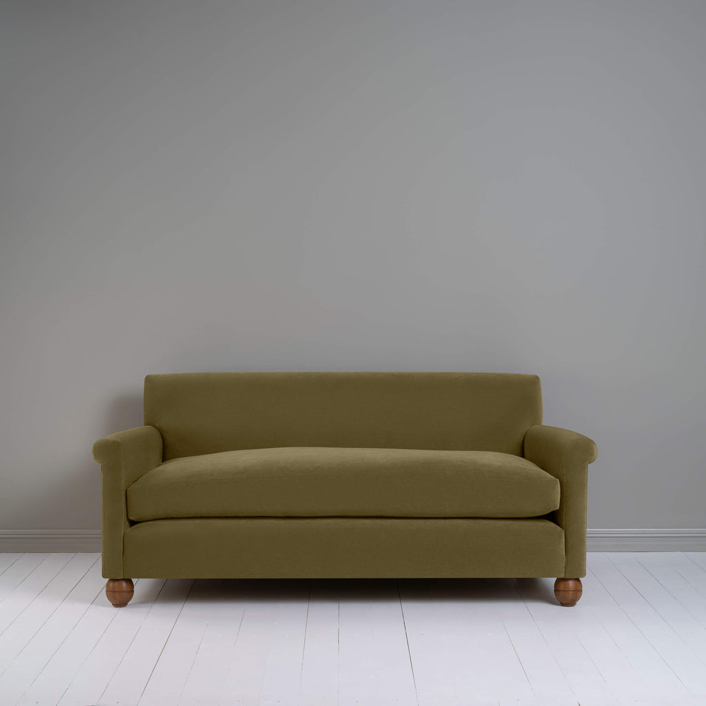  Front View of 3 Seater Sofa in Brown(Sepia) Velvet - NiX 