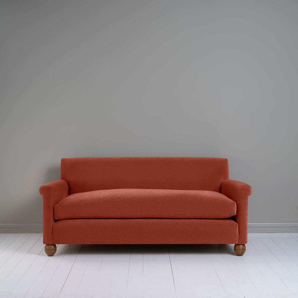  Front View of 3 Seater Sofa in Red(Sienna) Velvet - NiX 
