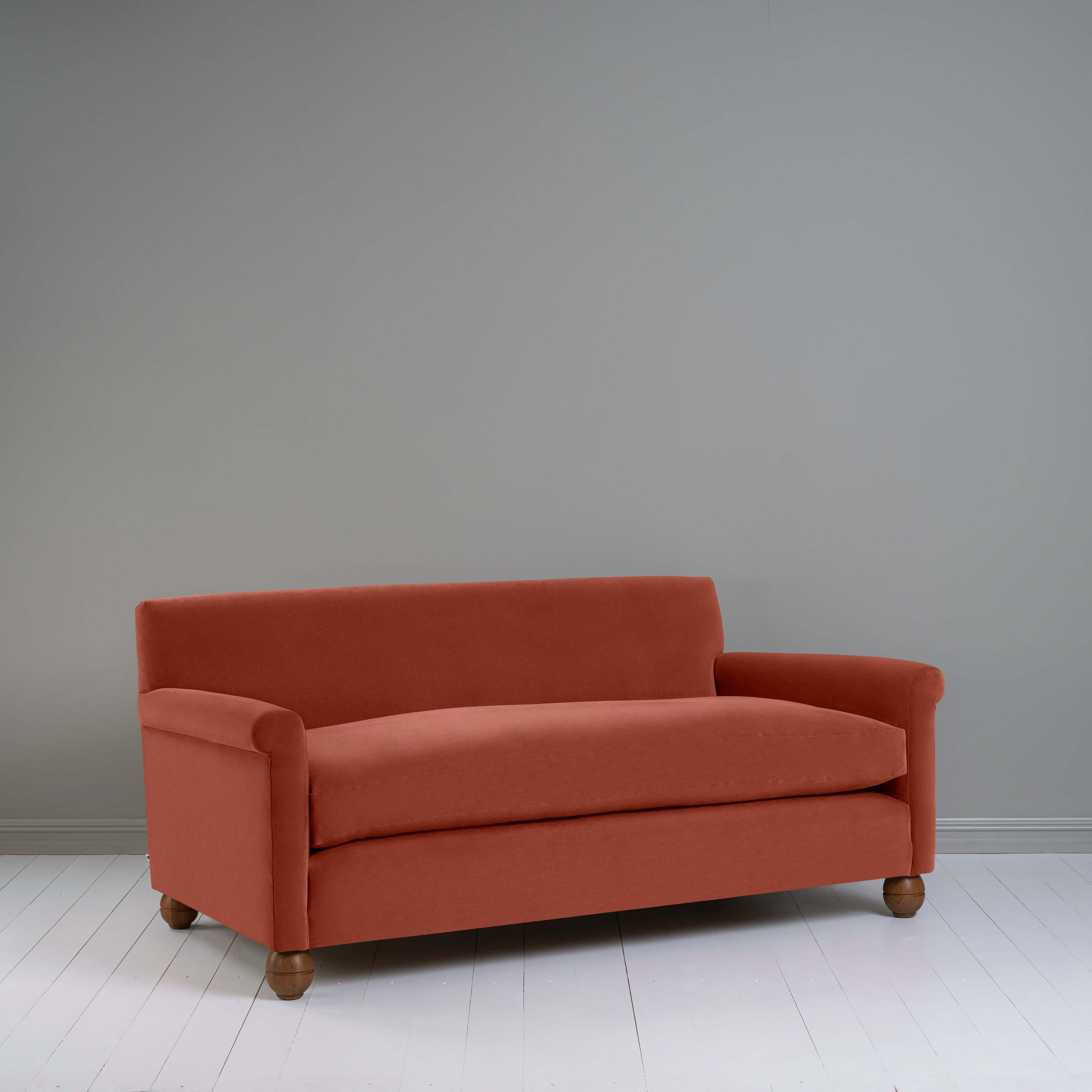  Idler 3 Seater Sofa in Intelligent Velvet Sienna - Nicola Harding 