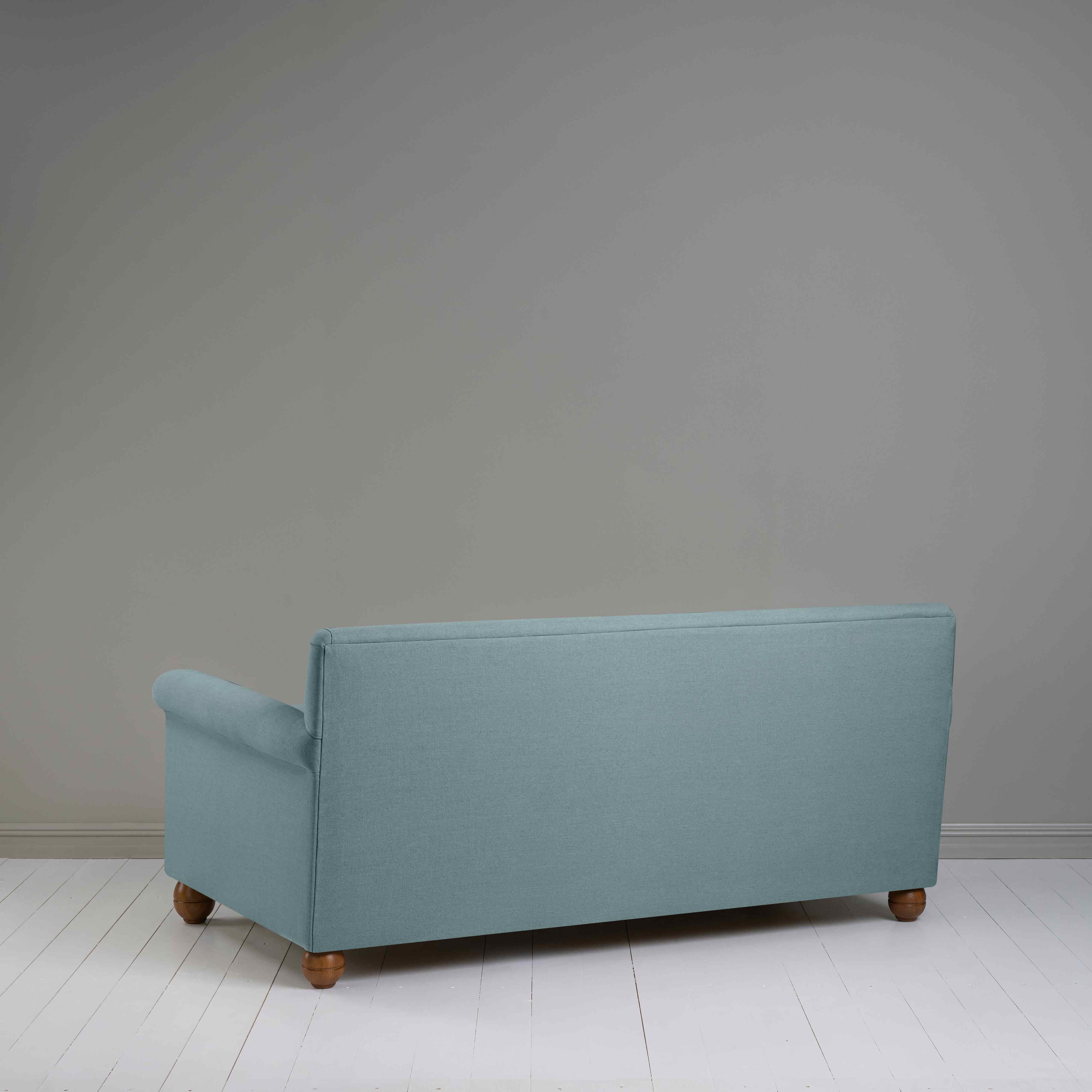  Idler 3 Seater Sofa in Laidback Linen Cerulean - Nicola Harding 