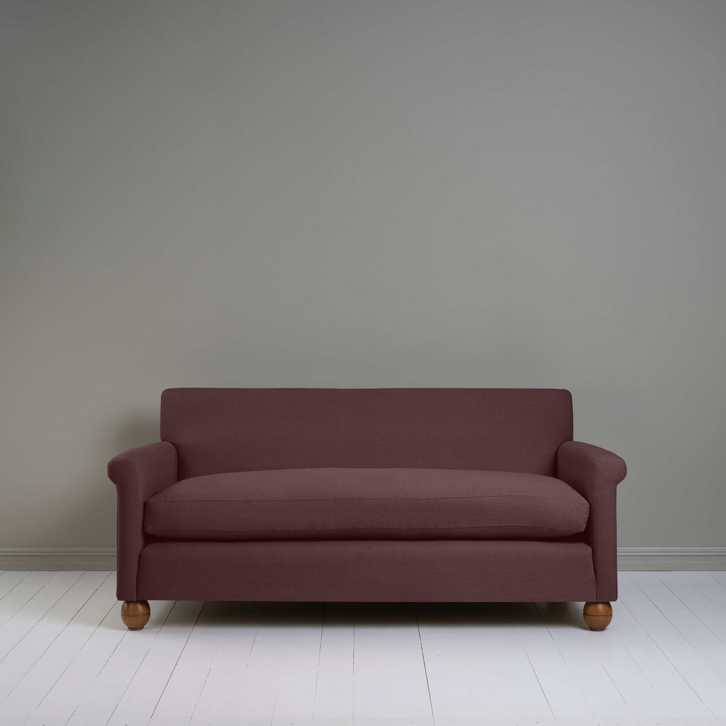 Idler 3 Seater Sofa in Laidback Linen Damson - Nicola Harding