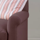  Arm Design Closeup of 3 Seater Sofa in Purple(Damson) Color 