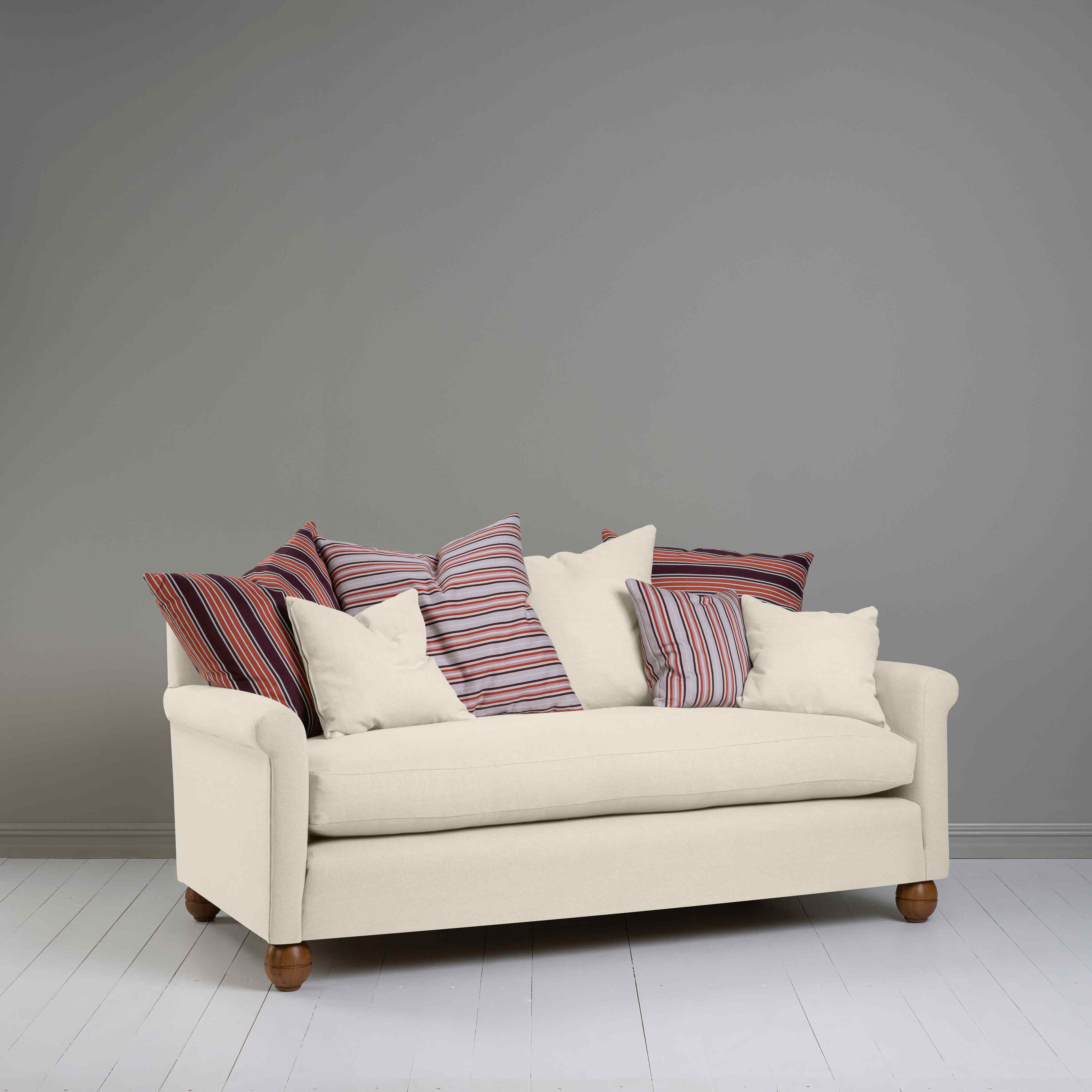  3 Seater Sofa in Dove Color With Cushions - Nicola Harding & Co. 