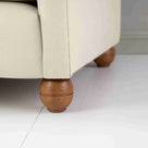  Idler Armchair in Laidback Linen Dove Round Wooden Foot - Nicola Harding 