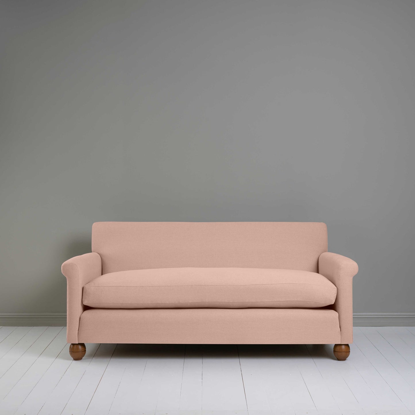 Idler 3 Seater Sofa in Laidback Linen Dusky Pink