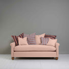  Front View of 3 Seater Sofa in Dusky Pink Color With Multiple Cushions - By NiX 