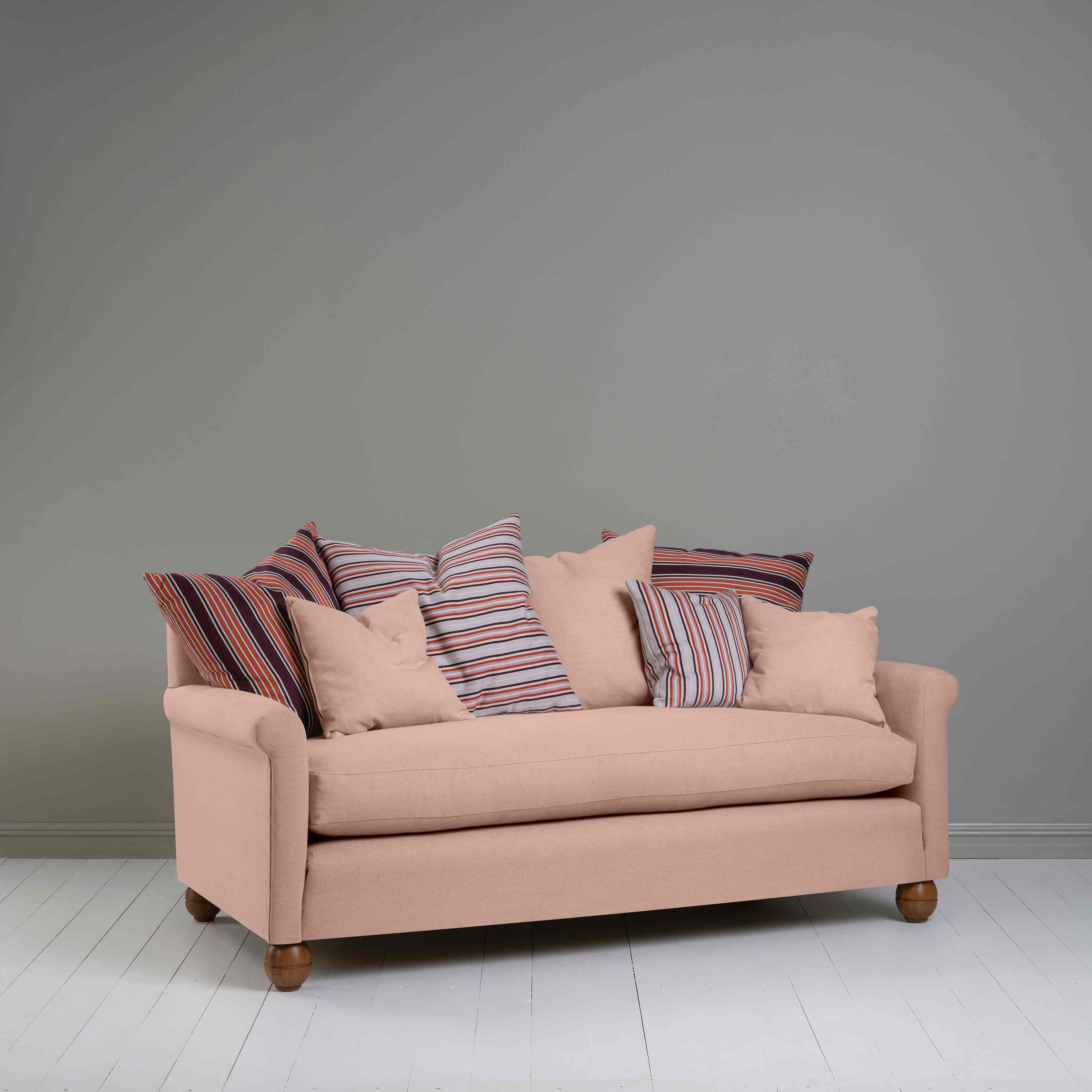  Idler 3 Seater Sofa in Laidback Linen Dusky Pink 