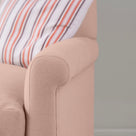  Arm Design Closeup of 3 Seater Sofa in Dusky Pink Color - By NiX 