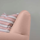  Elegant Backrest Design of the Idler 4-Seater Sofa in Laidback Linen Dusty Pink - Nicola Harding & Co. 