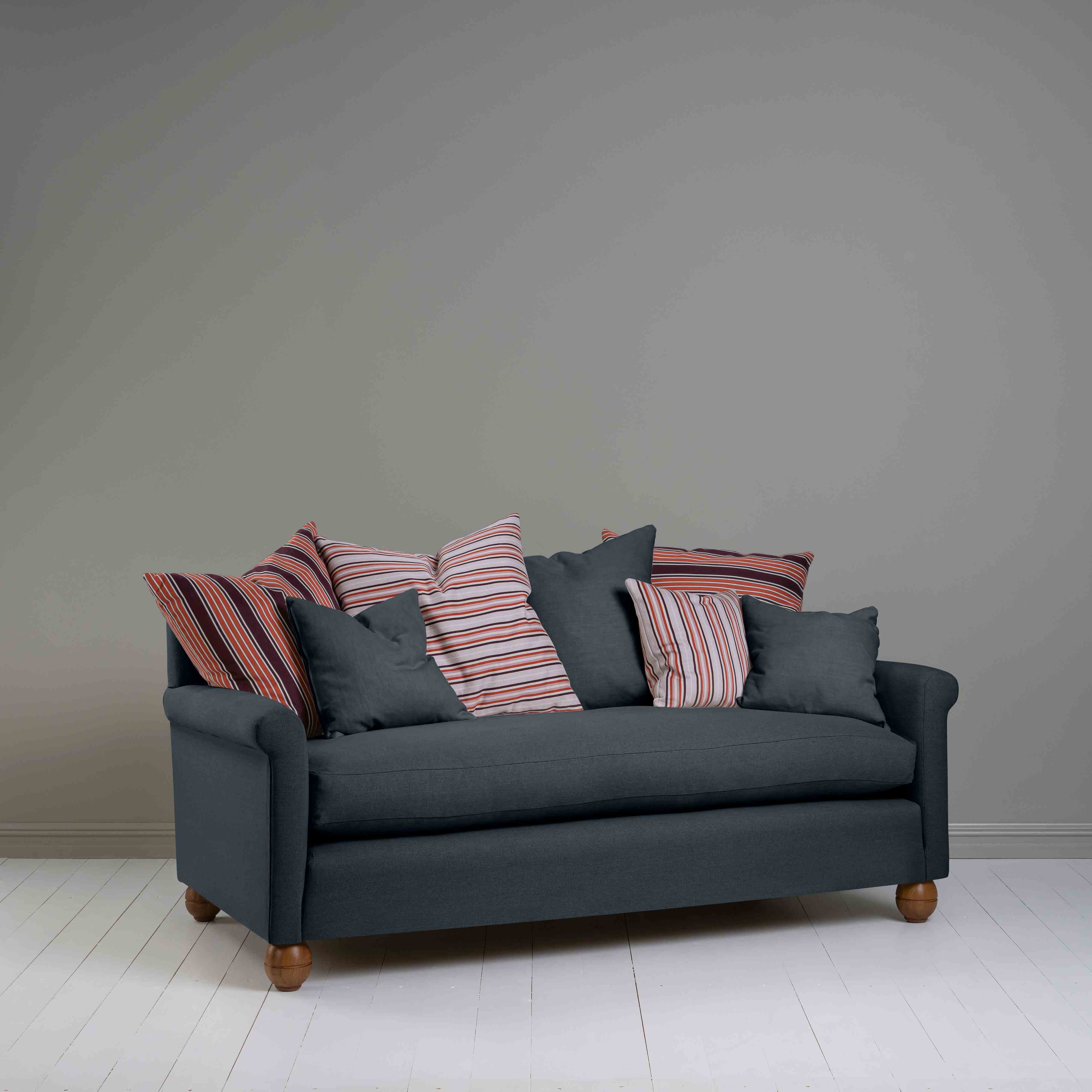  Idler 3 Seater Sofa in Laidback Linen Midnight - Nicola Harding 