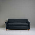 Front View of Black 3 Seater Sofa - NiX By Nicola Harding & Co. 