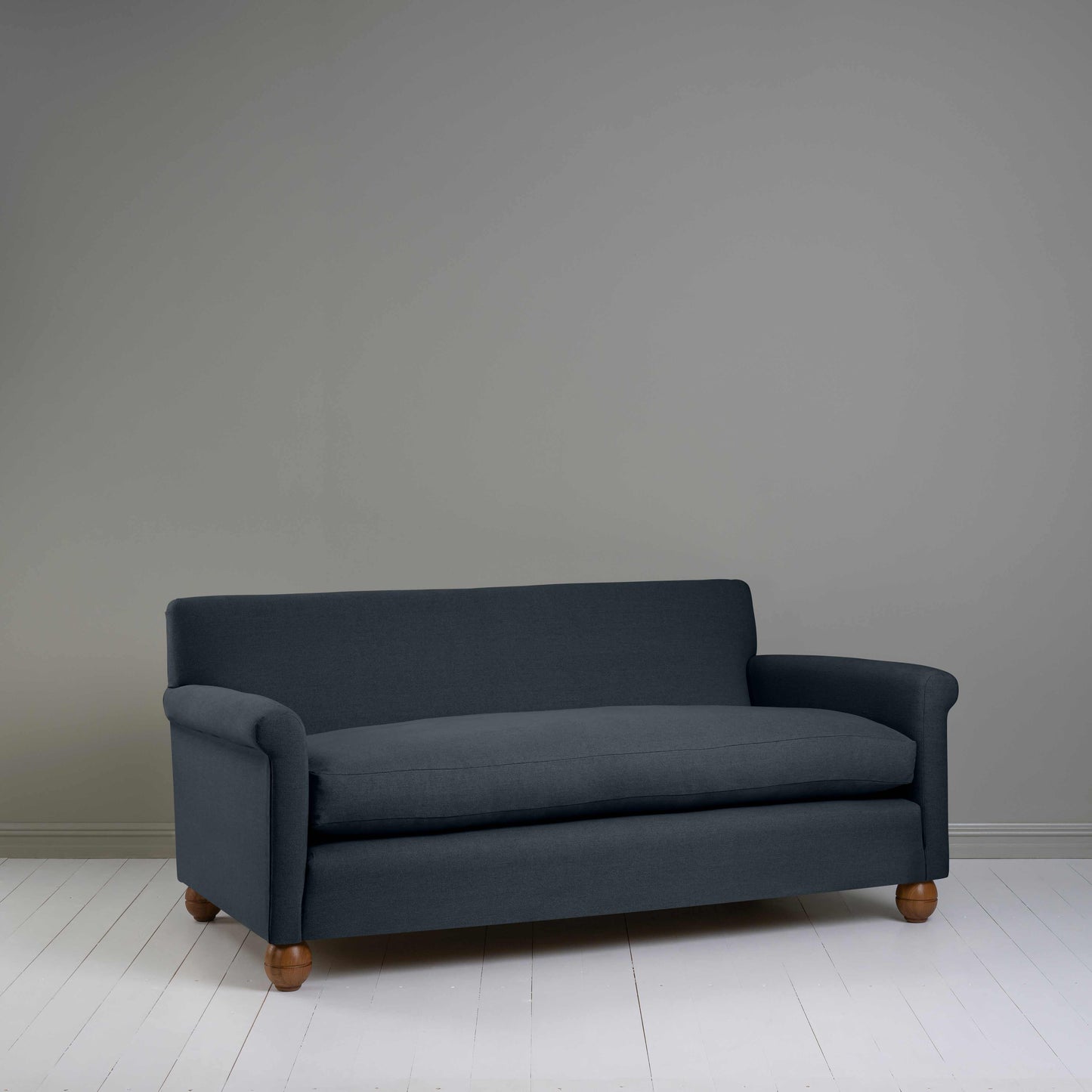 Idler 3 Seater Sofa in Laidback Linen Midnight - Nicola Harding