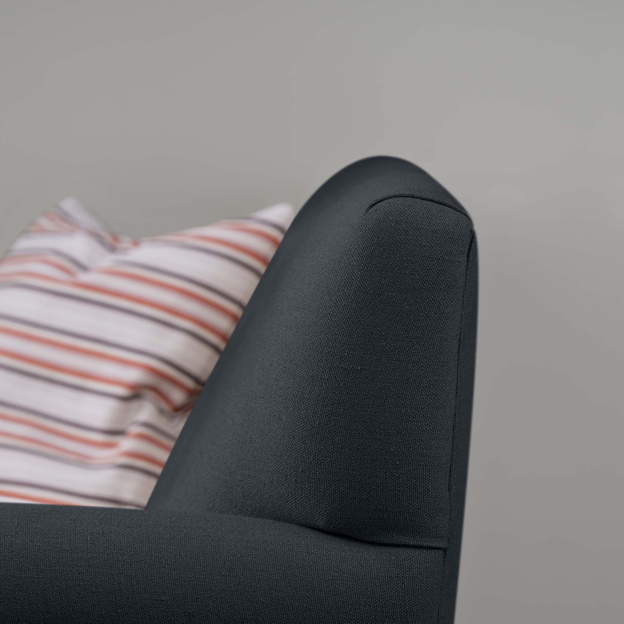  Elegant Backrest Design of the Idler 4-Seater Sofa in Laidback Linen Midnight - Nicola Harding & Co. 