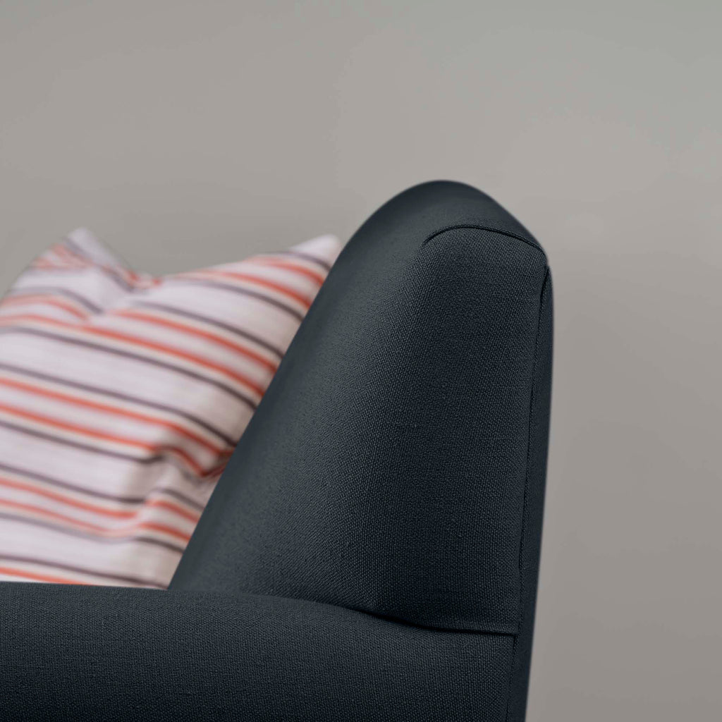  Elegant Backrest Design of the Idler 4-Seater Sofa in Laidback Linen Midnight - Nicola Harding & Co. 