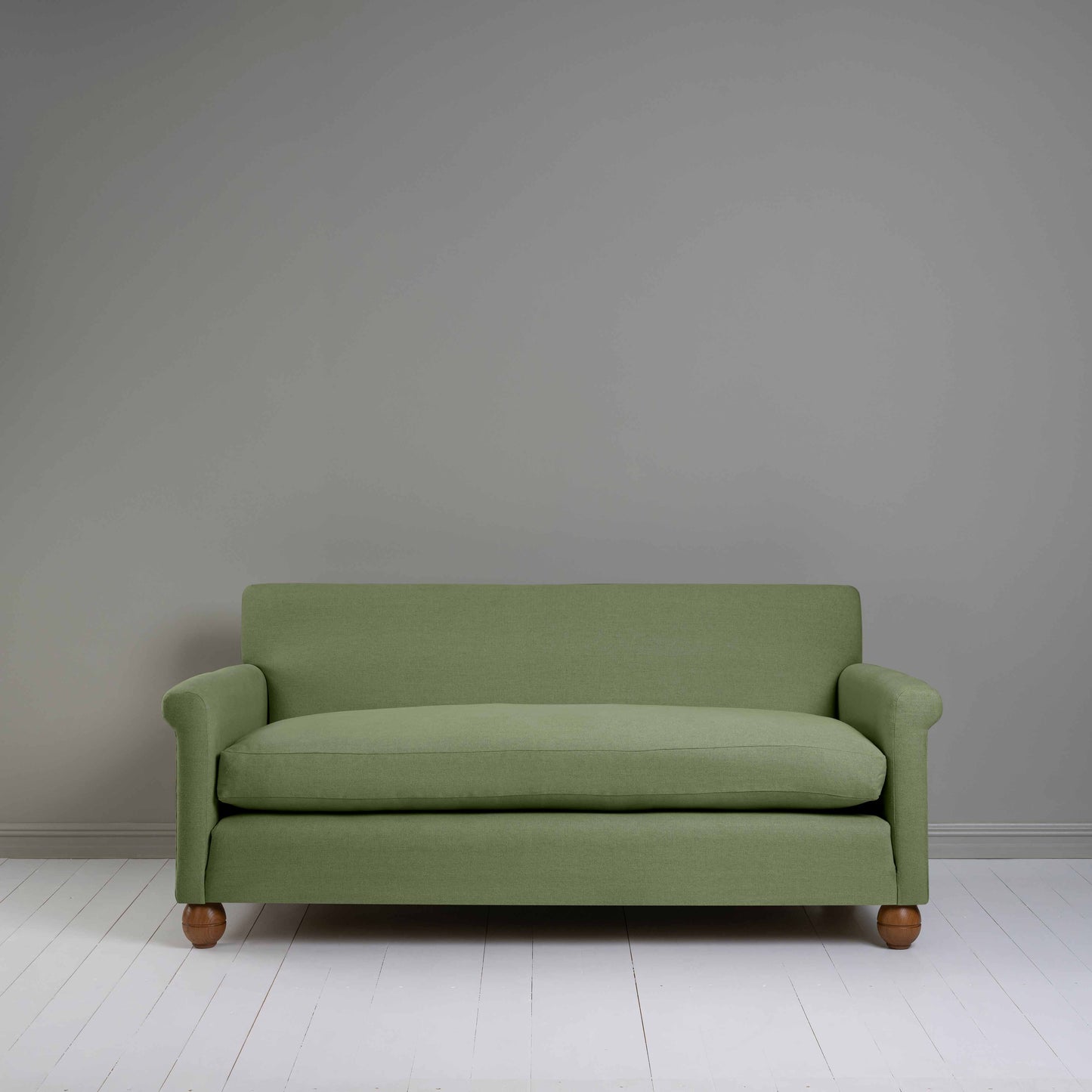 Front View of 3 Seater Sofa in Green(Moss) - By NiX