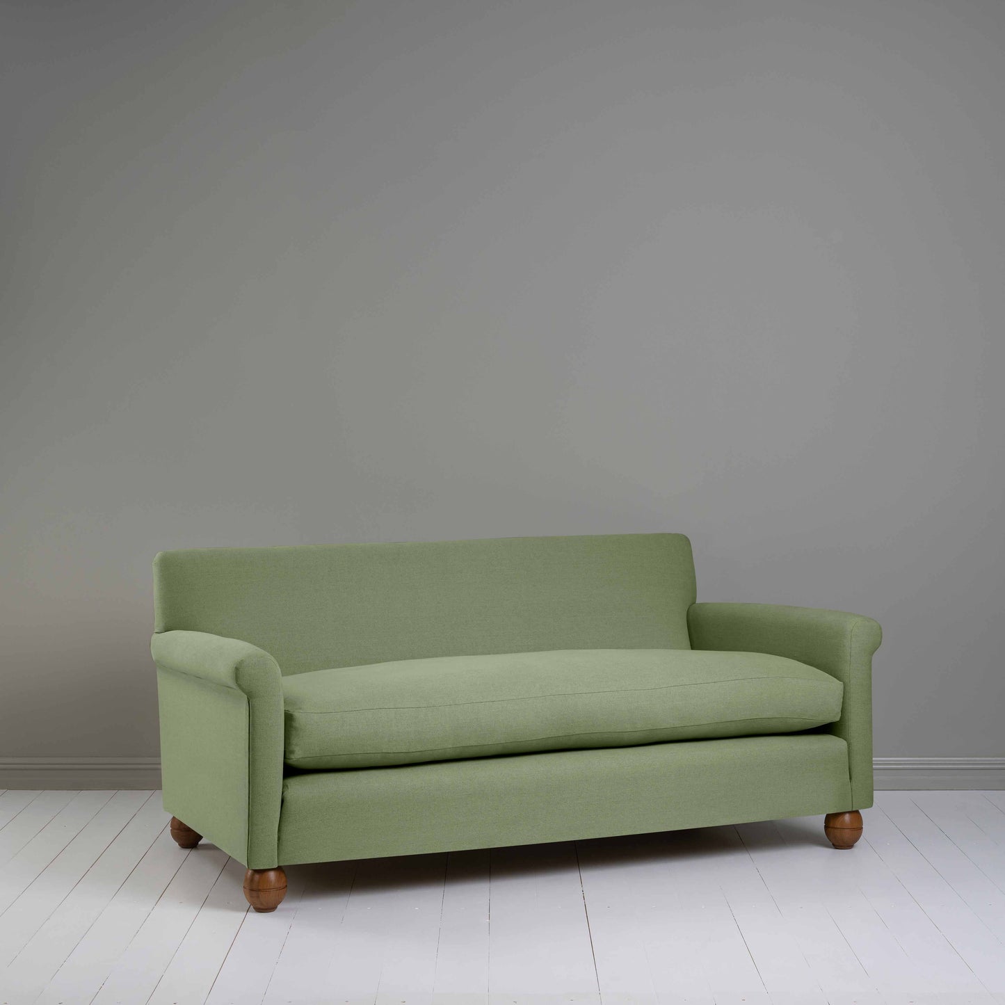 Idler 3 Seater Sofa in Laidback Linen Moss - Nicola Harding