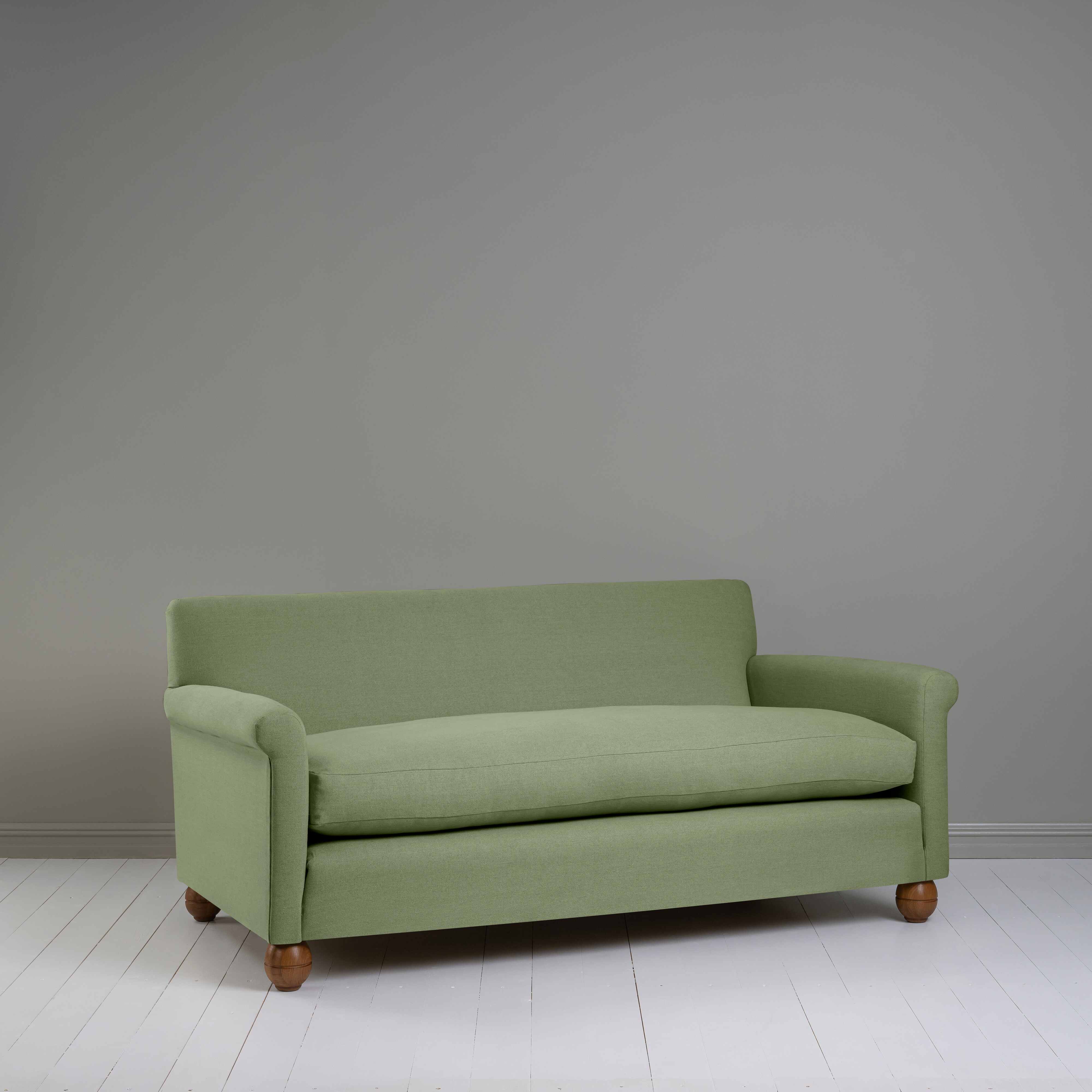  Idler 3 Seater Sofa in Laidback Linen Moss - Nicola Harding 