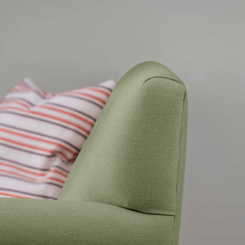  Elegant Backrest Design of the Idler 4-Seater Sofa in Laidback Linen Moss - Nicola Harding & Co. 