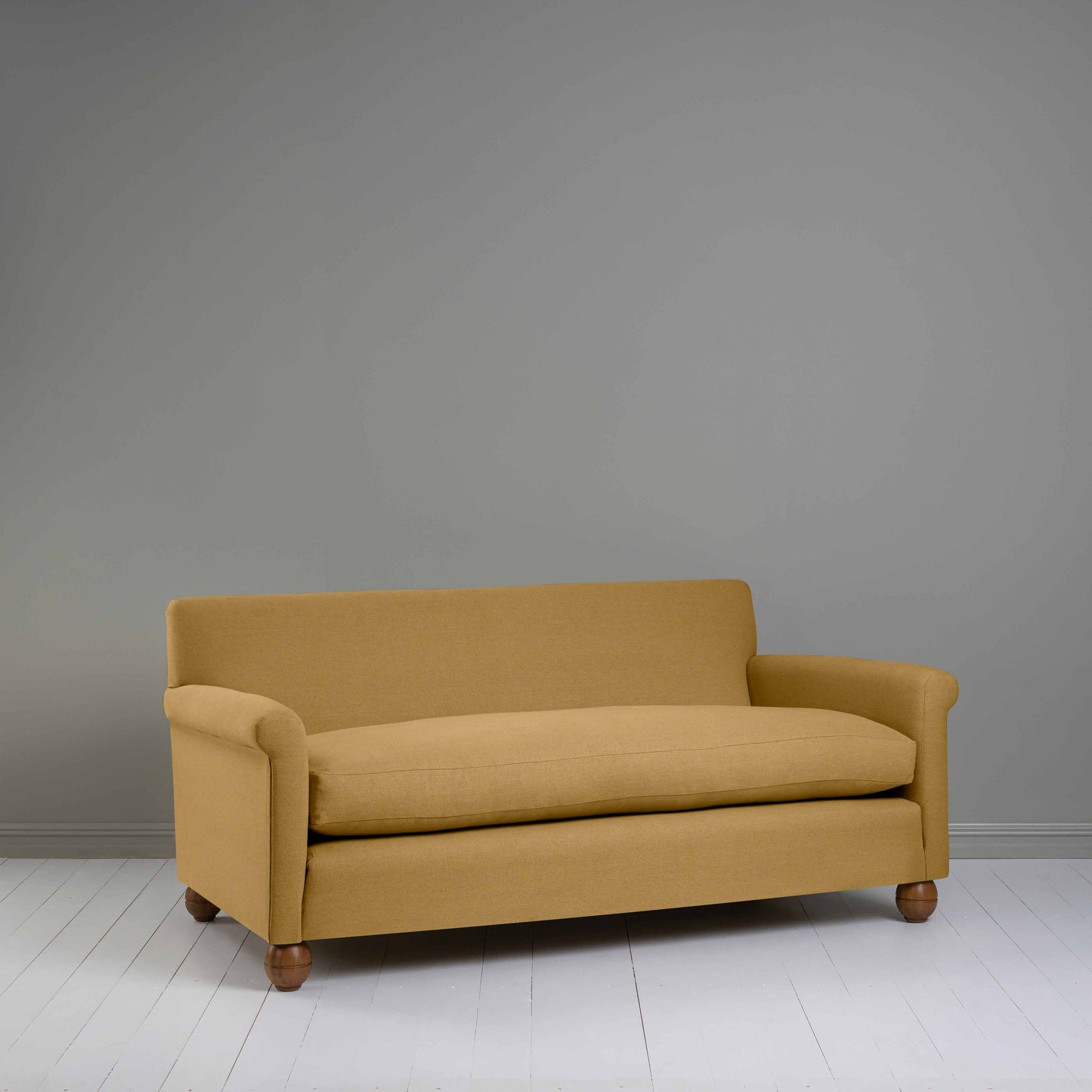 Idler 3 Seater Sofa in Laidback Linen Ochre - Nicola Harding