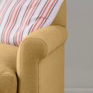  Arm Design Closeup of 3 Seater Sofa in Yellow(Ochre) Color 