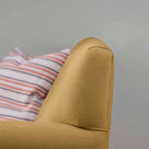  Elegant Backrest Design of the Idler 4 seater sofa in Laidback Linen Ochre - Nicola Harding & Co. 