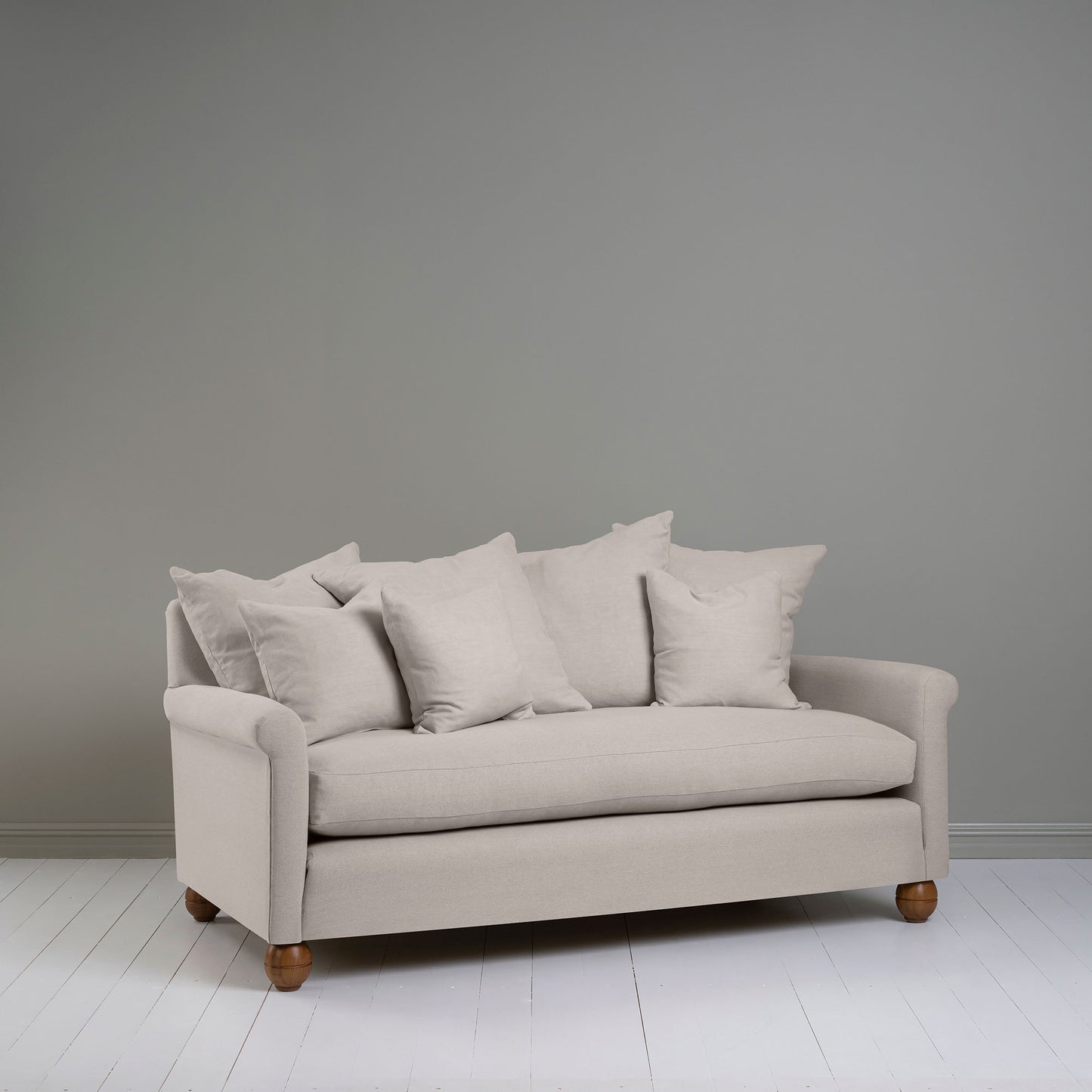 Idler 3 Seater Sofa in Laidback Linen Pearl Grey